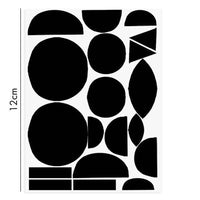 Porzellansticker - Geometrie schwarz