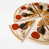 Holzpizza-Spielzeug mit 6 Stücken