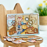 Holzpuzzle | Seefahrt Maus