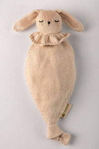 Handgemachter Schnullerhalter Doudou beige
