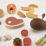 Holz-Lebensmittel-Set | Abendessen