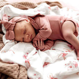 Bio-Body mit langen Ärmeln und Rüschen rosa