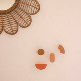 Holz-Kleiderhaken-Set (4 Stk.). Einfache Kunst  Marshmallow