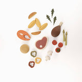 Holz-Lebensmittel-Set | Abendessen