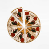 Holzpizza-Spielzeug mit 6 Stücken