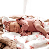 Bio-Body mit langen Ärmeln und Rüschen rosa