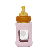 Weithals-Babyflasche aus Glas mit Hülle 150 ml