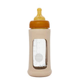 Weithals-Babyflasche aus Glas mit Hülle 250 ml