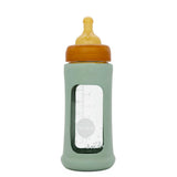 Weithals-Babyflasche aus Glas mit Hülle 250 ml