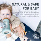 Weithals-Babyflasche aus Glas mit Hülle 250 ml