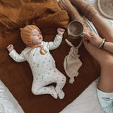 Handgemachter Schnullerhalter Doudou beige