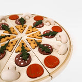 Holzpizza-Spielzeug mit 6 Stücken