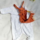 Handgemachter Schnullerhalter Doudou terracota
